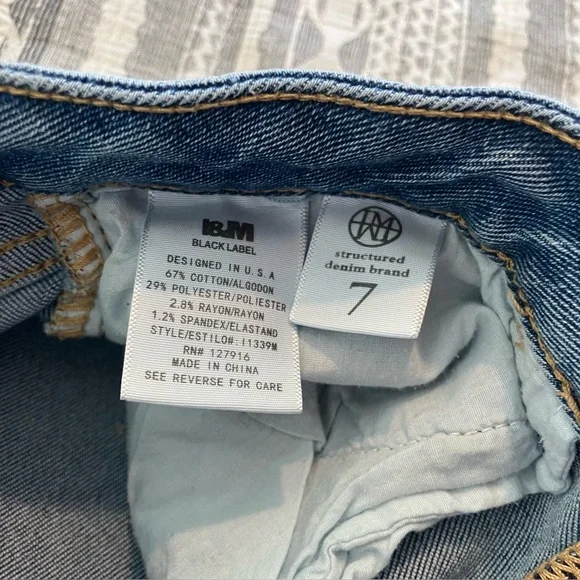 I&M Black Label Button Fly Straight Leg Jeans Size 7 (28) - Picture 7 of 7